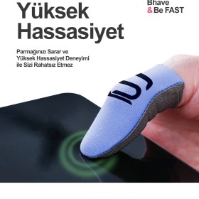 Resim Bhave Hybrid Parmaklık-1 Çift-Pubg Parmak Eldiveni-Ter Geçirmez Oyuncu Parmaklığı 