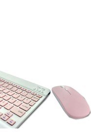 Resim Coverzone Bluetooth Kablosuz Ingilizce Klavye Ve Fare Şarj Edilebilir Alüminyum Alaşımtaşınabillir Midiklavye 