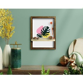 Resim Bk Home Doğal Masif Ahşap Çerçeveli Tablo Duvar Rafı-14 (551052812) 