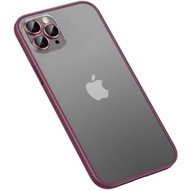 Resim Apple Iphone 12 Pro Max Uyumlu Kamera Lens Korumali Arkasi Mat Sert Korumali Kilif 