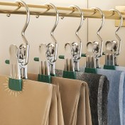 Resim 5/10 Adet Paslanmaz Çelik Askılar Klipsli - Kumaş ve Suni Deri için Nazik, Şapka, Pantolon, Çoraplar için İdeal - Banyo ve Çamaşır Depolama için Mükemmel 