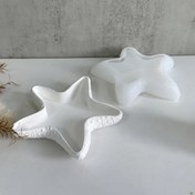Resim 1 adet Denizyıldızı Tepsi Silikon Kalıp Çimento Mum Tutucu Alçı Takı Gösterme Tepsisi Plaka Reçine Depolama Tepsisi Döküm Silikon Kalıp 
