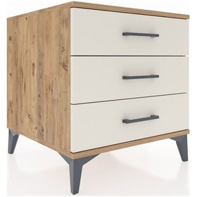 Resim Kronos Komodin 3 Çekmeceli 60x59x64 Çam-aytaşı Çam 