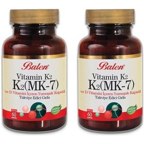 Resim Balen K2 Mk-7 Vitamin K2 ve D Vitamini 450 MG 60 Kapsül 2 Adet 