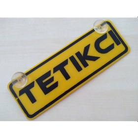 Resim Dekor Sarı Plaka - Tetikçi 22x7,5cm Dekor Levha Dekor Plaka 