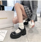 Resim Genel Markalar Lovens Touz Siyah Oxford Harajuku Tarz Lolita Ayakkabı 