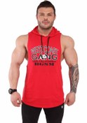 Resim Big Sam Kapşonlu Fileli Kolsuz Fitness T-shirt 2306 