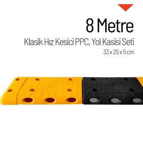 Resim İleri Trafik Klasik Hız Kesici PPC Kapaklı Set - 8 Metre 
