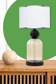 Resim MİNİMAL E-TİCARET & BİLGİ TEKNOLOJİLERİ Lotus Gold Contrast Cam Abajur 