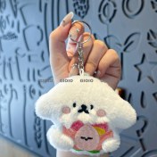 Resim Silver1 Sevimli Peluş Küçük Kolye Diy Takı Aksesuarları Broş Sırt Çantası Çekicilik Peluş Anahtarlık (Yurt Dışından) 