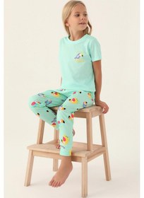 Resim Roly Poly 3403 Garson Jungle Kız Çocuk Pijama Takımı Pembe 