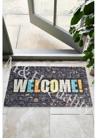 Resim Welcome Elektronik Model Dijital Kapı Önü Paspas Tek Renk 