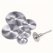 Resim 7 adet Yüksek Hızlı Çelik Testere Bıçağı - 3.2mm Şaft, Ahşap, Plastik, Bakır, Alüminyum ve Yumuşak Metaller için Çok Yönlü - Anahtarsız Değişim, Alaşım Yapı, Öğütücüler ve Kesme Araçları için İdeal, Metal Kesme Araçları | Anahtarsız Değişim Bıçakları | Dayanıklı Kesme Aracı, Metal Kesme Testere, Pilsiz 