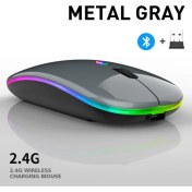 Resim Jingyi Bluetooth 5.0 Kablosuz USB Şarj Edilebilir Rgb Fare Bt5.2 Dizüstü Bilgisayar Pc Macbook Oyun Faresi 2.4 Ghz 1600 Dpı (Yurt Dışından) 