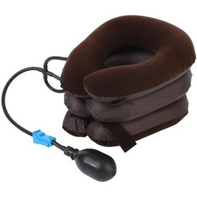 Resim Willowhaven Kahverengi 3 Katmanlı Profesyonel Boyun Yastığı - Ayarlanabilir Servikal Traksiyon Ağrı Duruş Düzeltme 