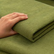 Resim 2 adet Chenille Koltuk Örtüsü Herringbone Desenli - Kaymaz, Nefes Alabilen, Makinede Yıkanabilir, Evcil Dostu, Zeytin Yeşili, Oturma Odası, Yatak Odası, Ofis Dekoru için Mükemmel, Polyester Kumaş, 350-400gsm, Oturma Odası Koltuk Örtüleri 