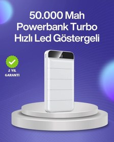 Resim 4 Cihazı Aynı Anda Şarj Edebilen Güçlü Powerbank 50000 Mah Çok Renkli 