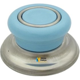 Resim Tencere Kapak Tepesi Tava Sahan Kapağı Kulbu 1 Adet Mavi Açık 
