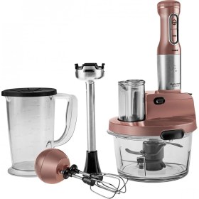 Resim Mastermaid Prosteel 2500W 6 Bıçaklı Uzun Blender Ayaklı Cam Mutfak Robotu, Rosegold 