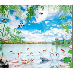 Resim Olinpa Cam Ocak Arkası Koruyucu | Kuğu 