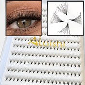 Resim 20D 0.07Mm Kalınlık 240 Parça Kalın C/D Curling Sahte Kirpikler, Uçlu Taban Premade Fanlar DIY Kirpik Uzatma için, Karışım 8-16Mm Uzunluk 