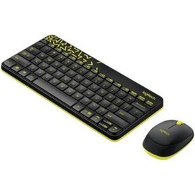 Resim logitech Mk240 Klavye Kablosuz Set Siyah/sarı (920-008214) 