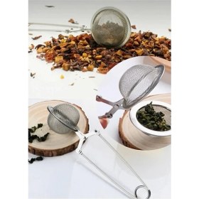 Resim Lumindra Mandallı Bitki Çayı Süzgeci Çay Kahve Demleme Demlik Çay Süzgeci 