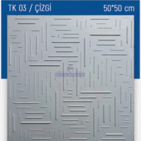 Resim Güloğlu Storpiyer Stropiyer Tavan Kaplama 50X50 Gkpç Çizgi - 8 Adet 