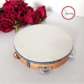 Resim Gelincimherşey Metal Zilli Ahşap Kasnak 22 Cm Çap Deri Tef 