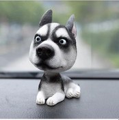 Resim Gaojunshop01 Sgpdsf 4 Sallanan Başlı Husky Köpek Dekoru Gerçekçi Masraflı Araç İçi Aksesuar 