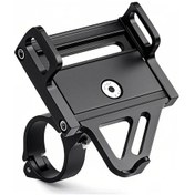 Resim Wezone Bisiklet İçin Güvenli Alüminyum Telefon Tutucu - 55-100mm Telefon Uyumlu Siyah 