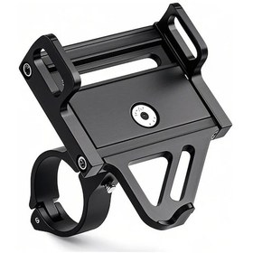 Resim Wezone Bisiklet İçin Güvenli Alüminyum Telefon Tutucu - 55-100mm Telefon Uyumlu Siyah 