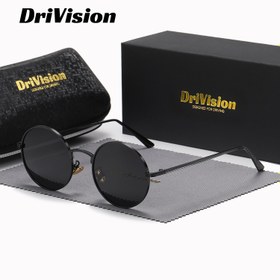Resim Drivision Moda Polarize Tam Çerçeve Dış Mekan Eğlencesi için Yuvarlak Şık Gözlükler 