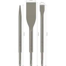 Resim Professional 3 Parçalı Keski Seti Long Life Sds-Plus (Beton, Darbeli Matkap Aksesuarı) 