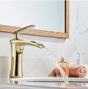 Resim banyodecor Altın Şelale Lavabo Bataryası 