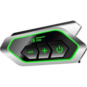 Resim D60 Motor Kask Kulaklık Rgb Modlu Motosiklet Kulaklık Su Geçirmez 5.3 Bluetooth Intercom 