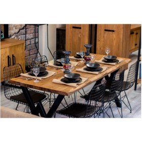 Resim NT Concept Ntconcept Vinne Masif Ağaç Yemek Masası - 85cm-200cm Masa 