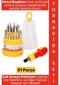 Resim Tornavidaseti Kauçuk Sap Laptop Küçük Elektronik Eşya Hassas Kullanım Mini Tornavida Seti 31 Parça 