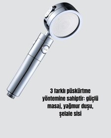 Resim Mey İthalat Su Basıncını Artıran Sızdırmaz Duş Başlığı Şeffaf 