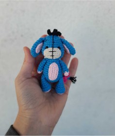 Resim renklivekreatif Amigurumi eeyore anahtarlık 