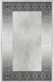 Resim Rovigo Dijital Baskı Yıkanabilir Kaymaz Taban Salon Halısı Rvg0365, Gri, 160 x 230 