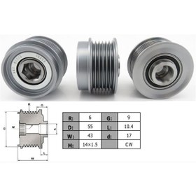 Resim Alternatör Kasnak Rulmanlı 6-kanal Toyota Uyumlu Aurıs/avensis/corolla-j N11.4235 