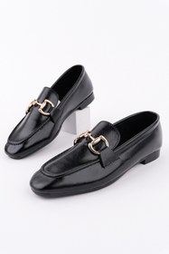 Resim Muggo STRİDE Metal Tokalı Kadın Günlük Loafer Ayakkabı 