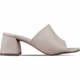 Resim LAL SHOES & BAGS Movement Topuklu Renkli Kadın Terlik-krem 
