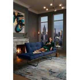 Resim AVYNA Infinity Comfort Ikili Kanepe | Elite Mekanizmalı Yataklı Koltuk - Tay Tüyü Kumaş - Lacivert 