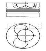 Resim MAHLE 0305600 Piston 79.51 Mm (Std) (1-2 Sil) Volkswagen Golf IV Bora 1.9 Tdi 99- Ajm Atj Auy (WM386632) 