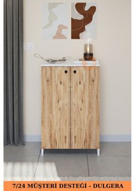 Resim 2 Kapaklı 4 Raflı Ayakkabılık Çok Amaçlı Dolap Ayakkabı Dolabı Çam - Beyaz 