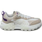 Resim Jump 29092 Beyaz - Bej Kadın Sneaker Günlük Spor Ayakkabı Beyaz - Bej - Mor 