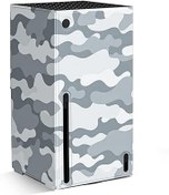 Resim DUXICEPIN Magnetic Wrap for Xbox Series X Console, Protective Wraps Cover for Xbox Series X Accessories, Premium PU Leather & Soft Inner Lining, Grey Camo 