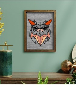 Resim Bk Home Baykuş Tasarımlı Doğal Masif Ahşap Çerçeveli Tablo-1 (551089784) 